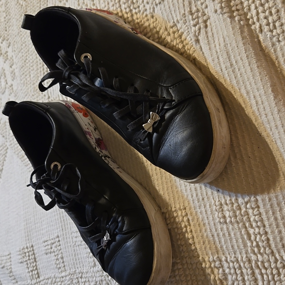 Ted Baker black and floral shoes
